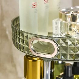 Organizador cosmético Perfume Care Desktop Rotación de almacenamiento Cosméticos Bandeo de productos Bandeja de maquillaje Caja de clasificación de la piel Marco acrílico Q240429