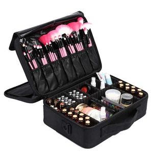 Cosmetic Organizer Storage Bags 2023 New Makeup Case Waterproof Oxford Cloth Large Capacity Travel Bag Tattoo Beautician Suitcases Y2302