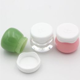Косметическая маленькая мини-баночка-бутылка 10 г розово-зеленые пластиковые контейнеры для упаковки косметики пустые банки для крема Eswwg