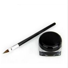 Cosmétique imperméable à l'eau crayon de maquillage noir liquide Eyeliner ombre Gel maquillage brosse noir maquiagem6269220