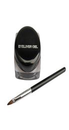 Cosmetisch waterdichte eye voering potlood Make -up zwarte vloeistof eyeliner schaduwgel make -upborstel zwart 88 YF20178084837