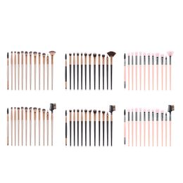 Cosmetica 12 stks Foundation Makeup Eye Make Up Borstels 3 Colors Eyeshadow Brush Set Brocha de Maquillaje Kit