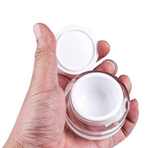 Cosmétiques acrylique rond emballage bouteille 5g 10g 20g 30g nettoyant crème solaire corps bouteilles