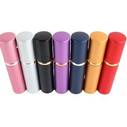 Cosmétiques Portable Travel Anodisé Aluminium Cylindrique Le rouge à lèvres Perfume Perfume Bouteille pulvérisée