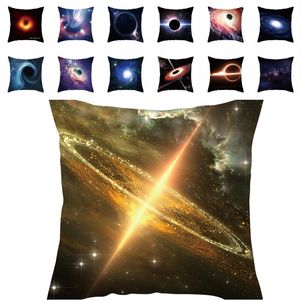 Kosmische zwarte gat serie kussenhoes mysterieuze explosie perzik huid kussenhoes zwart gat patroon print kussensloop sofa home decor