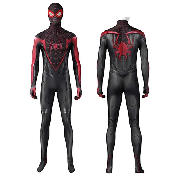 Cosplay adulte Halloween carnaval araignée PS Miles Cosplay Morales combinaison fête impression super-héros body avec masque détachable