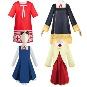 Cosplay volwassen kinderen anime spionfamilie anya forter jurk uniform cosplay kostuum 230331