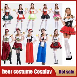 Cosplay adulte femmes Oktoberfest Dirndl Costume bavière bière fête carnaval serveur robe jeune fille Lolita jupe Cosplay Fantasia tenue