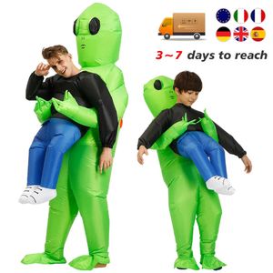 cosplay Anime-kostuums Alien-tafelset Alien Monster-tafel komt angstaanjagend groen Alien-rollenspel komt naar volwassen feest StageC24321