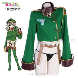 cosplay Disfraces de anime Araga Kiwi juegos de rol en el anime Gushing Over Magical Girls peluca Leopardo uniforme militar sombrero Enormeeta Halloween sexy girl setC24321