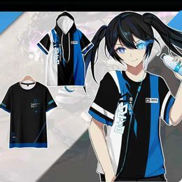 Disfraces de anime de cosplay BRS Black Rock Shooter 3D Estampado Estampado Estrato