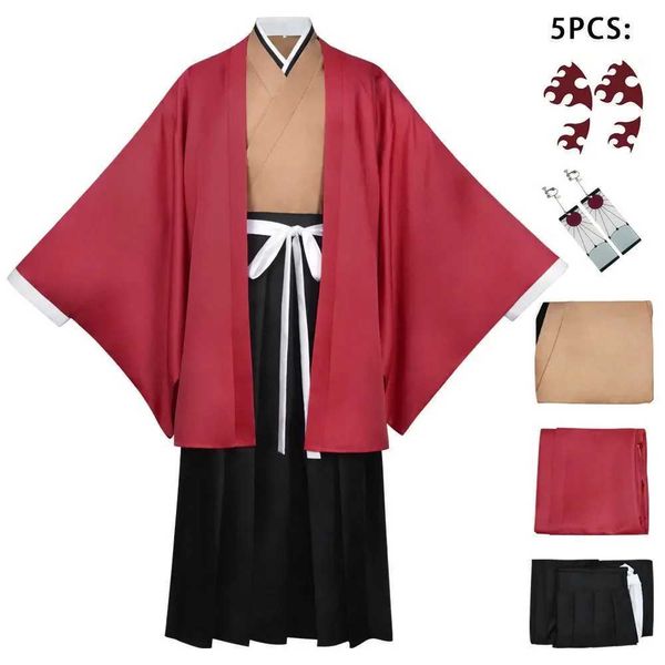 cosplay Disfraces de anime Demon Slaye Tsugikuni Yoriichi juego de rol Hi No Kokyu conjunto completo de accesorios novedosos casuales japoneses para hombres C24321