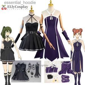 cosplay Costumes d'anime Frieden au-delà des voyages fin Ubel Cosplay venez noir uniforme robe gant ceinture ensemble Halloween carnaval fille ComeC24321