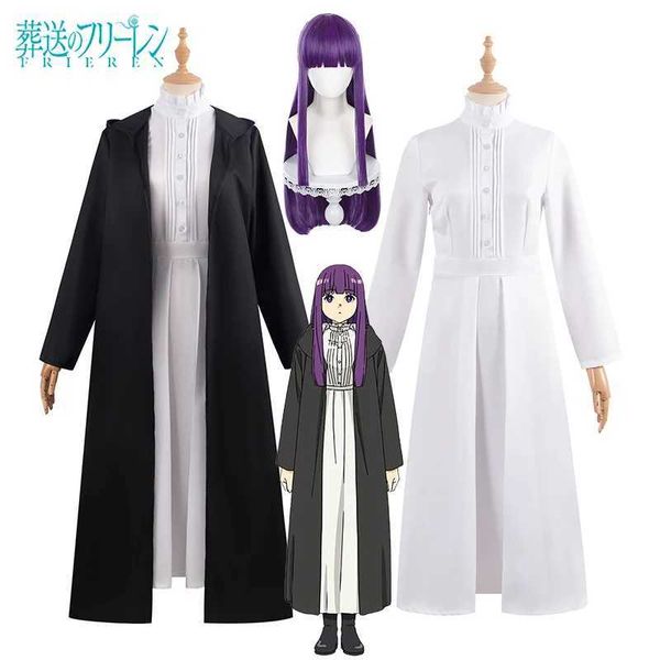 cosplay Costumes d'anime Frieden au-delà des voyages fin Fern Cosplay est ici.Perruque cape veste vêtements décontractés Halloween est làC24321