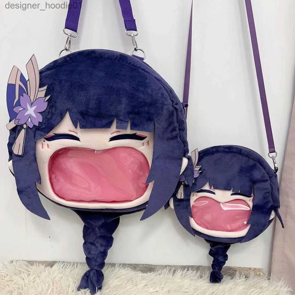 Cosplay Anime Costumes Genshin Impact anime jeu de rôle Itabag sac Kaii amusant grande bouche Lolita fille en peluche bricolage transparent devrait emballer sac à dos cadeauC24320