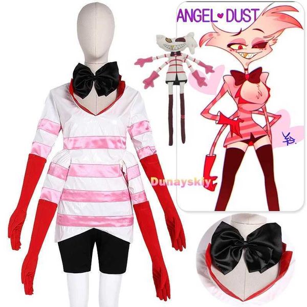 COSPLAY Costumos de anime Hazbin Hotel de cosplaz debido a Angel Cosplay Venga uniforme para mujeres Vestido de cumpleaños de niñas Carnaval Halloween Comec24321