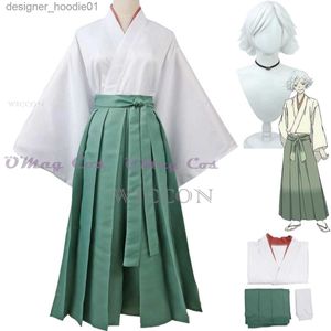 Cosplay Anime Costumes Kamisama Love Mizuki jeu de rôle allez Kamisama perruque japonais kimono blanc kendo pantalon Halloween carnaval setC24320