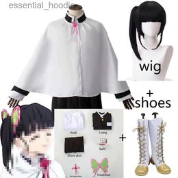Disfraces de anime cosplay Kanao Tsuyuri juego de rol para peluca anime Kimetsu juego de rol para fiesta de Halloween ropa de mujer C24321