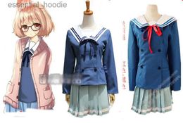 cosplay Anime Kostuums Kyoukai geen kanata Kuriyama Mirai schooluniform Japanse anime cartoon rollenspel Halloween arrivesC24321