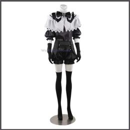 Cosplay Costumes d'anime Lustrous Phosphate Silicon Land 3.5 Jeu de rôle Come on Phosphate Silicon Wig Black Lace Shl Uniforme Womens Carnival SetC24321