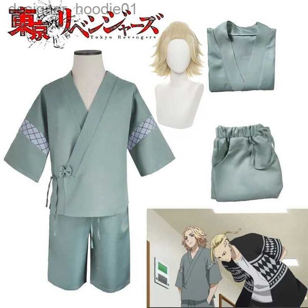 Costumes d'anime cosplay Mikey Tokyo rs Manjiro Sano Takemichi Hanagaki jeu de rôle Allez Mikey cardigan kimono japonais Yukata pyjama pour hommesC24320