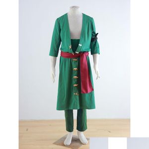 Cosplay Disfraces de anime One Piece Roronoa Zoro Ropa de entrega de alta calidad Dhn7Y