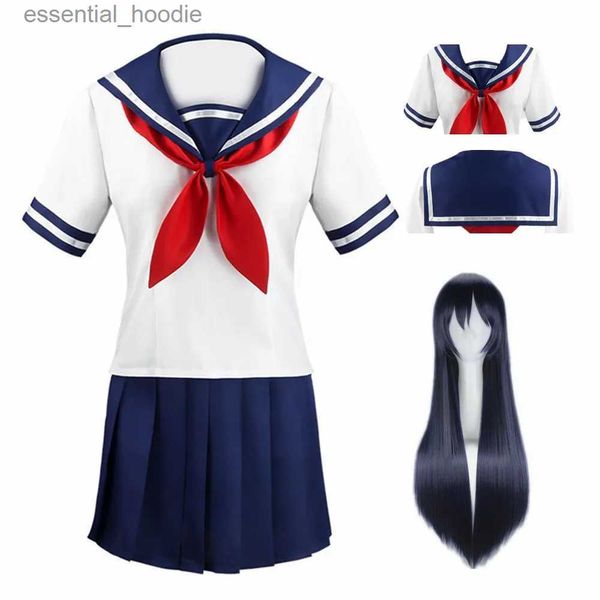 Disfraces de anime cosplay Yandere Silator Ayano Aishi juegos de rol en la escuela de niñas JK uniforme para mujer SetC24321