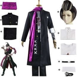 Cosplay Anime jeu Danganronpa Tanaka Gandamu Cosplay Costume perruque Trench chemise pantalon gilet Hallowen carnaval fête adulte uniforme Costume