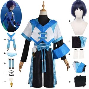 Cosplay Anime Game Genshin Impact Balladeer Scaramouche Kunikuzushi Wanderer Doujin Cosplay Kostuum Pruik Hallowen Carnaval Party Pak