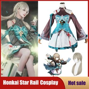 Cosplay Anime Game Honkai Star Rail Cosplay Kostuum QINGQUE Volledige Set met Pruik Sexy Mooie Jurk Uniform Halloween Carnaval Party Outfit