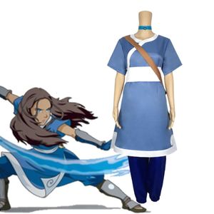 cosplay Anime Katara Avatar the Last Airbender Cosplay Kostuums Halloween Vrouwelijke Pak Set Clothing.cosplay