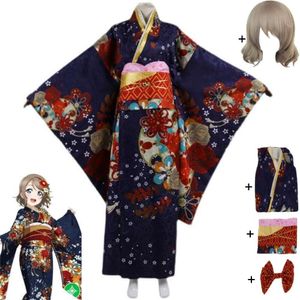 Cosplay Anime Love Live Lovelive Sunshine Watanabe You Cosplay Costume perruque Aqours Kimono adulte homme femme tenue Hallowen peignoir Costume