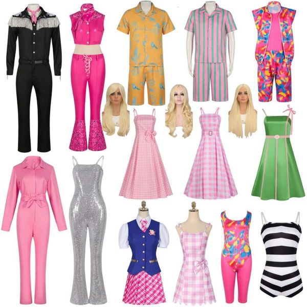 Cosplay de la película de Anime Babi Ken Delancy Devin Hadley Isla, disfraz de Cosplay, peluca, vestido de princesa rosa, mono, ropa deportiva, traje de Halloween