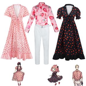 Cosplay Anime Spyfamily Anya Loid Yor Forger Briar Corne Princesse Crépuscule Cosplay Costume Perruque Mignon Fraise Rose Robe Halloween Costume