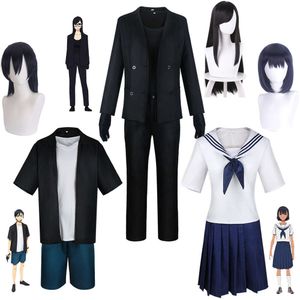 Cosplay Anime verano tiempo renderizado Iro Shinpei Kofune Mio Minakata Hizuru Cosplay disfraz Halloween escuela marinero uniforme traje peluca