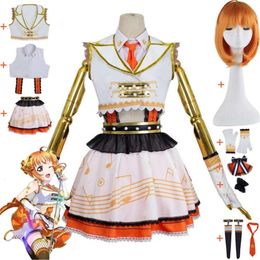 Cosplay Anime Takami Chika Love Live Lovelive Sunshine Cosplay Kostuum Pruik Aqours Water Blauw Nieuwe Wereld Sexy Vrouw Uniform Halloween Pak