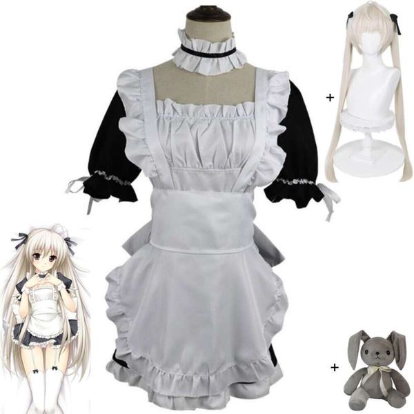 Costume de Cosplay Anime Yosuga No Kasugano Sora dans la Solitude où nous sommes le moins seuls, perruque de poupée de lapin, uniforme de demoiselle d'honneur