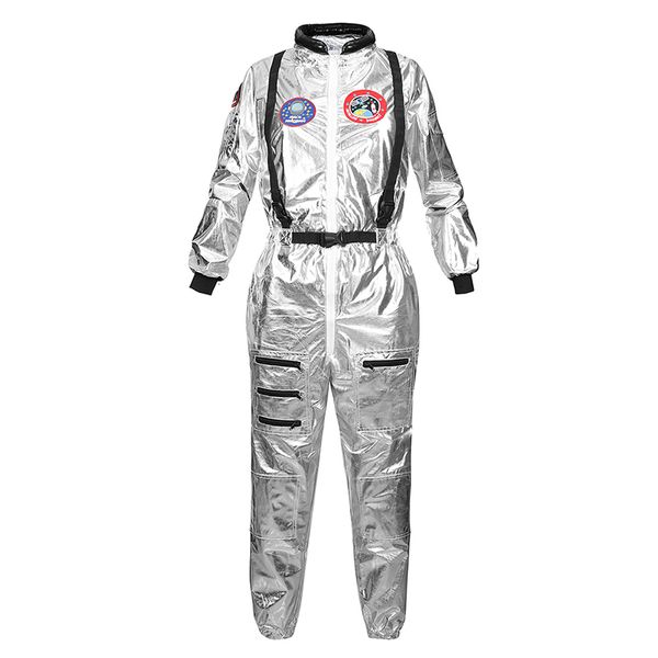 Cosplay astronauta costo adulto plata astronauta costo más tamaño mujeres traje espacial fiesta vestir traje de astronauta adultos blanco 230601