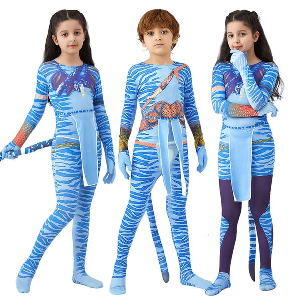 Costume de Cosplay Avatar pour enfants, body Avata la voie de l'eau pour garçons et filles, vêtements de fête de noël et d'halloween pour enfants