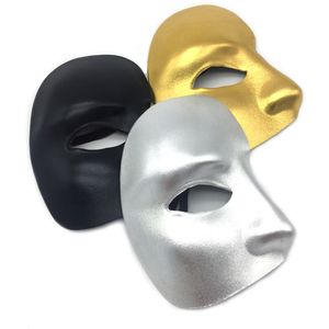 Cosplay Bandit Party Máscaras EVA Half Face Máscara de un solo ojo con corbatas para Halloween Fiesta temática Cosplay Accesorio de disfraces 3 colores Oro Plata Negro