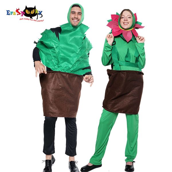 cosplay Combinaison de dessin animé pour hommes, Pot de plante de fleur de Cactus drôle, Costume d'halloween pour adulte, fête de carnaval, robe fantaisie de Couple