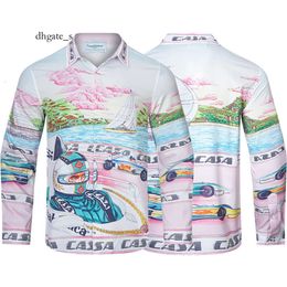 Cosplay casablanca chemises Circuit Racer paysage fleur hommes et femmes hawaïen vacances plage ensemble de chemises