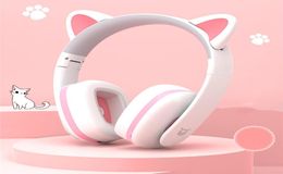 Cosplay chat oreille à collectionner jeunes enfants enfants 039s casques de jeu casque pliable brillant mignon sur l'oreille écouteur4321786