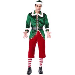 Cosplay Kerstkostuum Dames Designer Cosplaykostuum Kleur Jurk Jurk met lange mouwen Kerstmanjurk Verdikt Volwassen Heren Feest Prestatie Elfjurk Stuur sokken