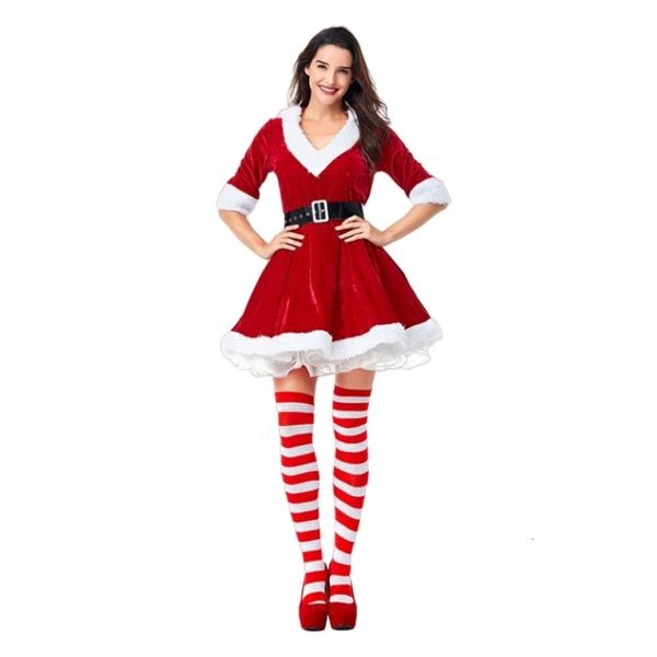 Cosplay disfraz de Navidad mujer diseñador Cosplay disfraz ropa Pengpeng princesa vestido pretina fiesta fiesta estilo Santa