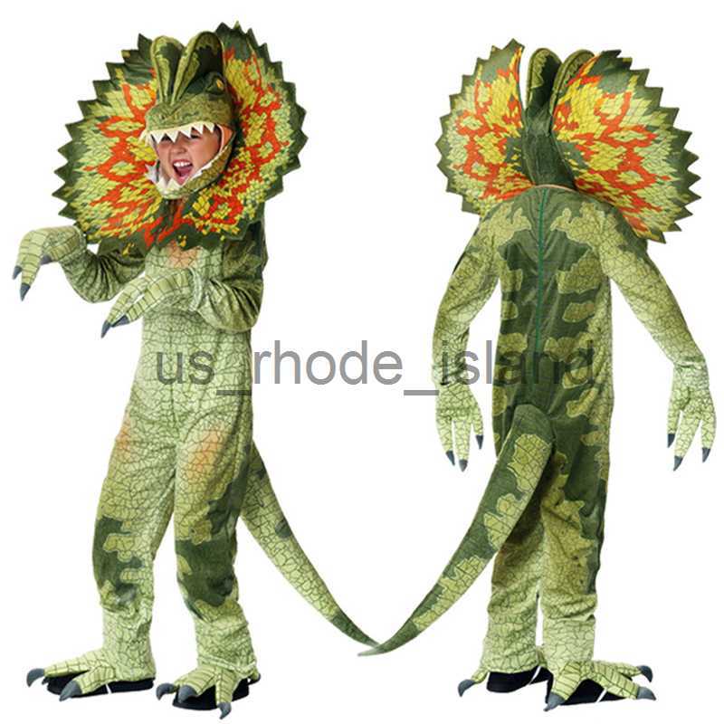 Cosplay Christmas Costumes Boys Girls Triceratops Cosplay Set Children Jumpsuit Halloween Carnival Props Purim Party Dinosaur for Kid X0818