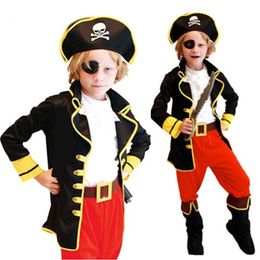 Cosplay kerstjaar carnaval piraten kostuum cosplay voor kinderen jongens meisjes caribbean kerstjaar verjaardagsfeestje kleding sets 230812