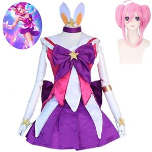 Cosplay Cosplay Game Lol Star Guardian Luxanna Crownguard The Lady of Luminosity Costume Wig Anime Hallowen Sexy Woman Uniform Suit