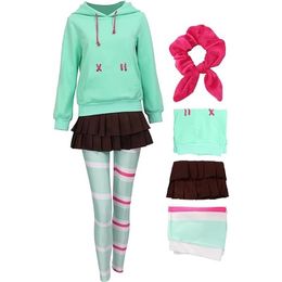 Cosplay Costume Sweat à capuche US Taille Taille Leggings avec Hairtie pour Halloween