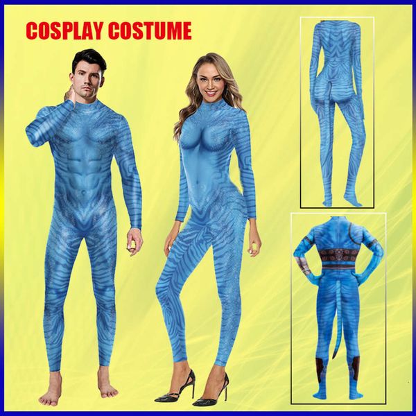Costumes de Cosplay Avatar de film, combinaisons Sexy, body pour femmes et hommes adultes, fête d'halloween et de noël